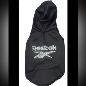 Dog Hoodie Reebok Black/Green Army print LG NWOT